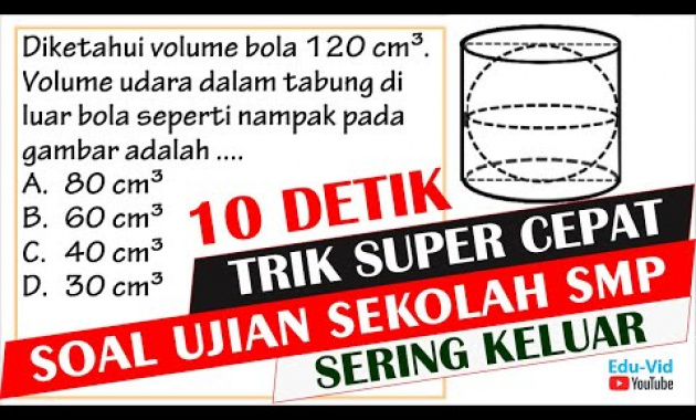 Soal Ujian Sekolah Matematika SMP Kelas 9 2022 dan Pembahasannya Sering Keluar