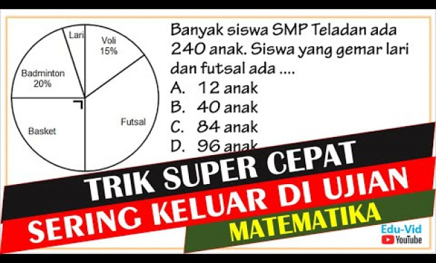 Soal Ujian Sekolah Matematika SMP Kelas 9 2022 dan Pembahasannya – STATISTIKA