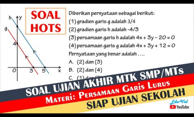 Soal Ujian Sekolah Matematika SMP Kelas 9 – PP ASPD DIY 2022 [No.3]