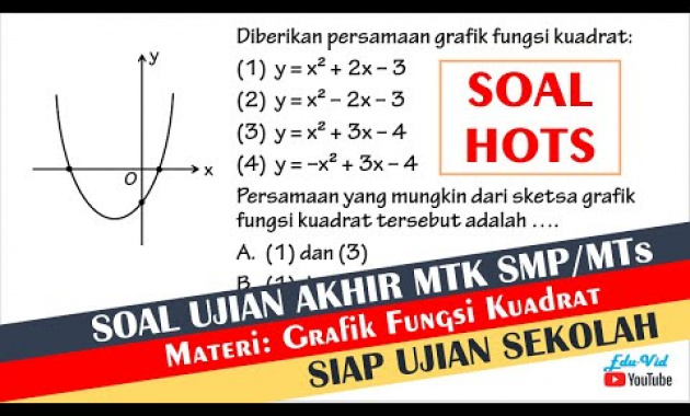 Soal Asli PP ASPD DIY Ujian Sekolah Matematika SMP Kelas 9 Tahun 2022 [No.2]