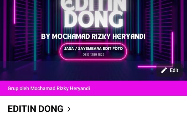 Grup Facebook Editin Dong